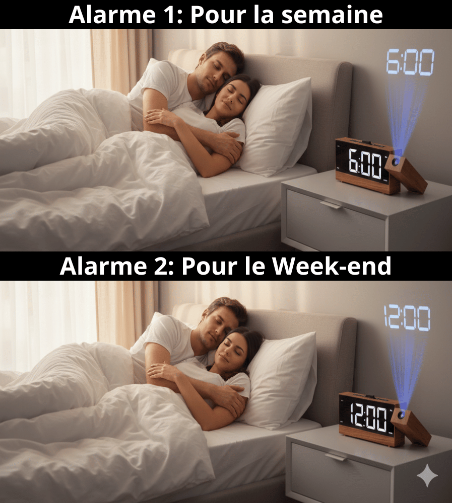 Réveil Radio Projecteurs